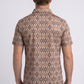 beige aztec geometric performance polo men platini back