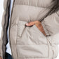 Mens Beige Bubble Jacket with Rib Collar & Cuffs