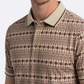 beige diamond longhorn western print polo men platini side