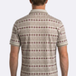 beige diamond longhorn western print polo men platini back
