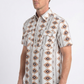 beige diamond tribal print performance shirt men platini back