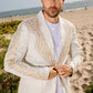 beige embroidery blazer men platini lifestyle