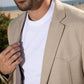 beige western sport coat with elbow patch men platini front