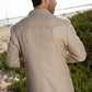 beige western sport coat with elbow patch men platini back
