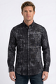 Abstract Jacquard Dress Shirt