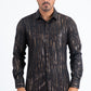 black abstract wave foil shirt front platini