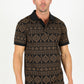 black brown geometric polo front platini