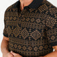 black brown geometric polo detail platini