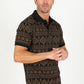 black brown geometric polo side platini