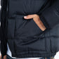 Mens Black Bubble Jacket with Rib Collar & Cuffs