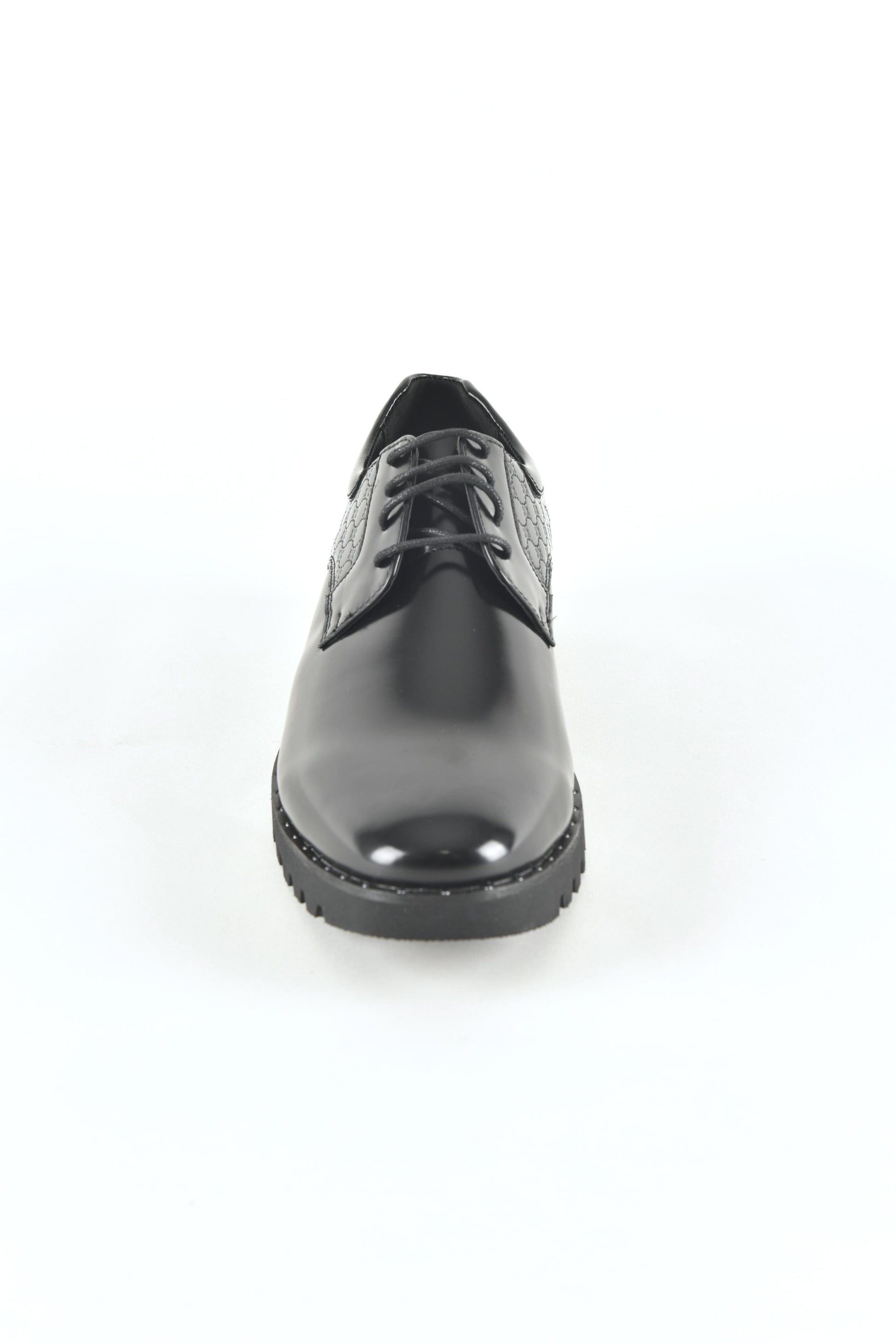 Black Dress Derby Shoes for men front