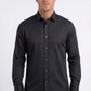 black geometric plaid jacquard dress shirt men platini front