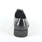 Black leather lace-up dress shoes for men back