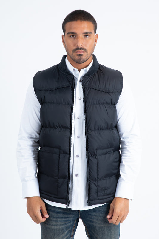 Mens Black Light Bubble Vest