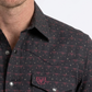 men with black longhorn heritage western shirt detail platini