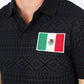 black mexico embroidery aztec polo back platini