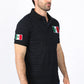 black mexico embroidery aztec polo sleeve patch platini