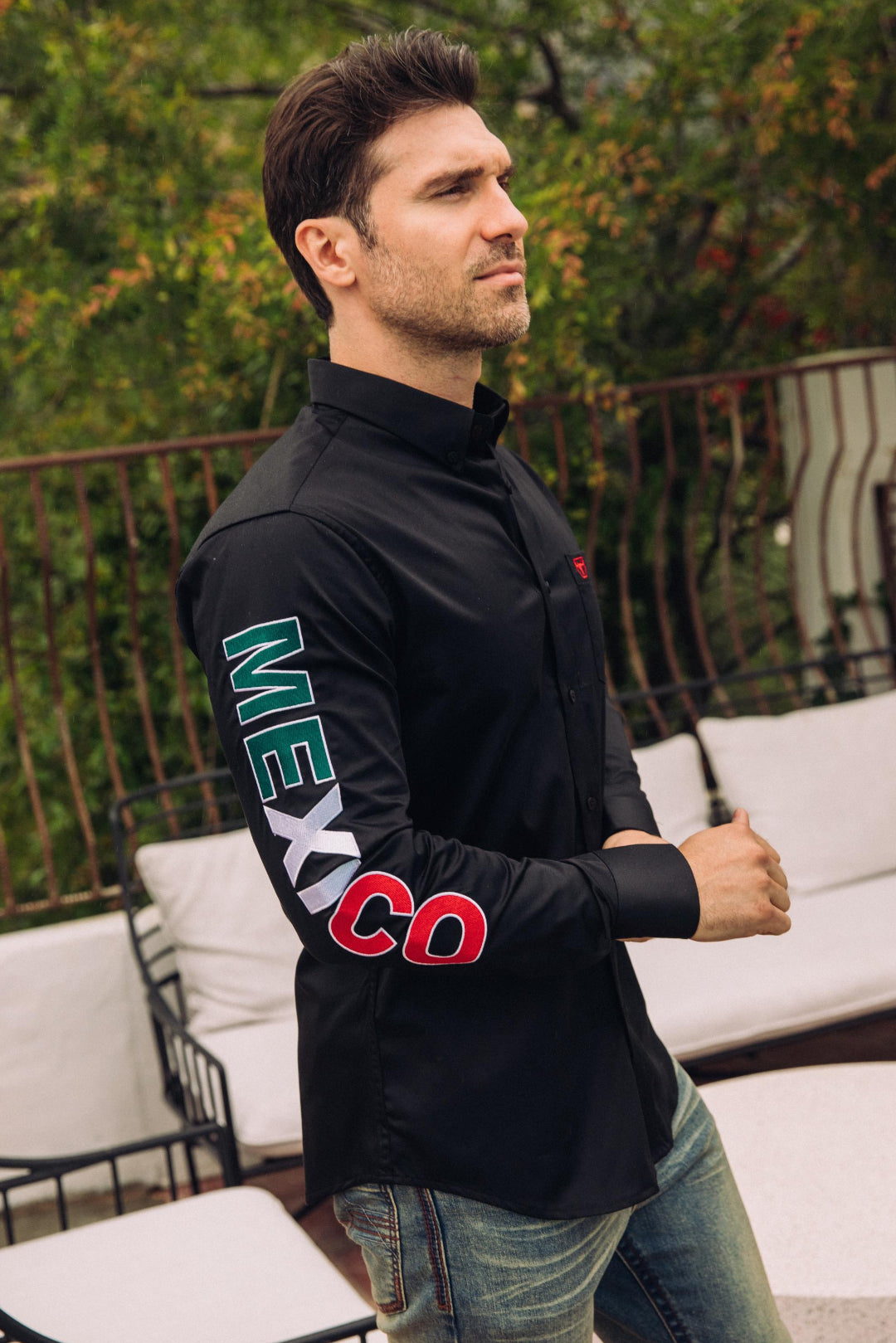 black mexico heritage flag shirt lifestyle platini