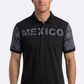 black mexico tribal sleeve polo men platini front