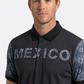 black mexico tribal sleeve polo men platini side