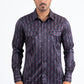 black modern ethnic pattern western shirt men platini front