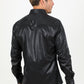 Mens Modern Fit Stretch Aztec Foiled Shirt - Black