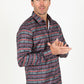 Mens Modern Fit Stretch Aztec Foiled Shirt - Black