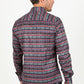 Mens Modern Fit Stretch Aztec Foiled Shirt - Black