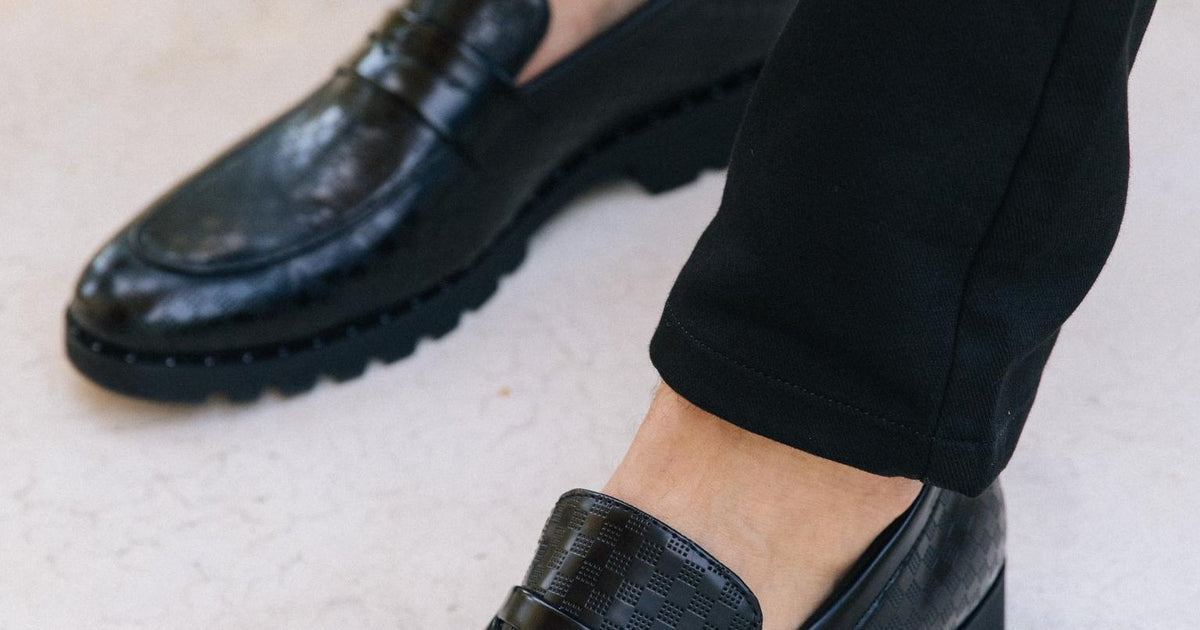 black dress loafers men Penny Loafer Shoes formal black loafers for men