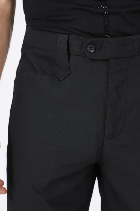 black bootcut western pant men heath platini detail-3