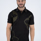 black olive print polo front platini