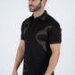 black olive print polo side platini