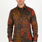 Satin Cotton/Spandex Long Sleeve Shirt - Black