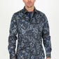 Satin Cotton/Spandex Long Sleeve Shirt - Black
