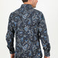 Satin Cotton/Spandex Long Sleeve Shirt - Black