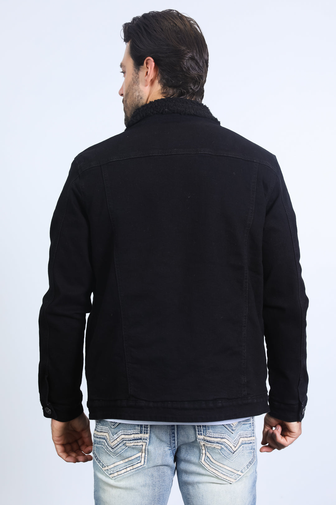 Mens Sherpa Lined Denim Jacket - Stay Warm and Stylish this Winter
