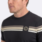 black signature stripe detail tee men platini side