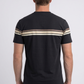 black signature stripe detail tee men platini back