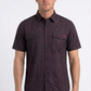 black stylized floral print performance shirt men platini front