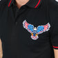 Mens Modern Fit Stretch USA Embroidery Polo
