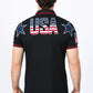 Mens Modern Fit Stretch USA Embroidery Polo