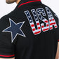 Mens Modern Fit Stretch USA Embroidery Polo