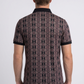 black vertical geo diamond print polo men platini back
