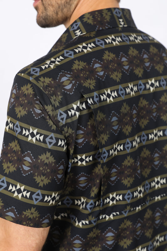 black western aztec performance shirt men platini detail-2