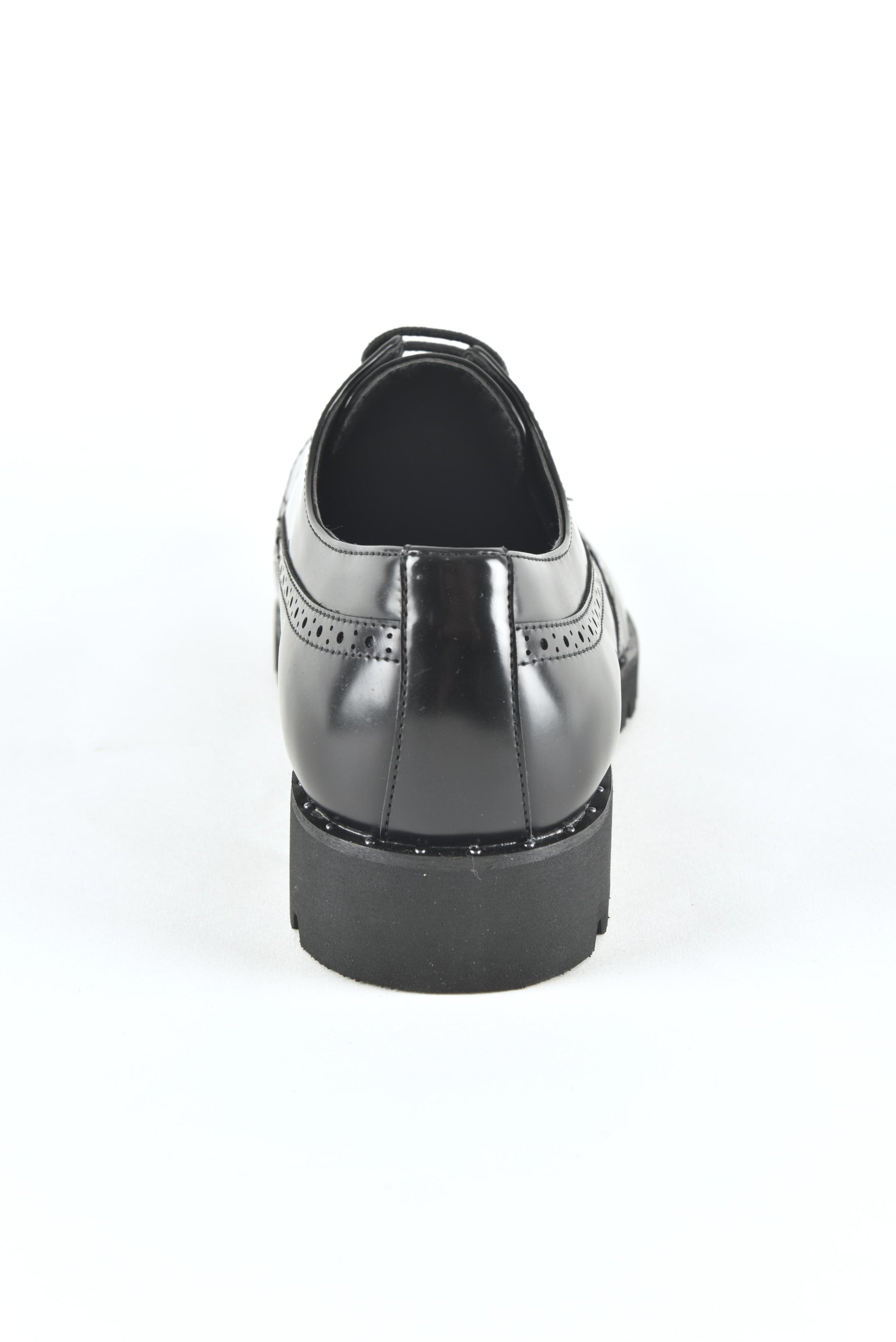 Black Wingtip Brogue Dress Shoes for Men back
