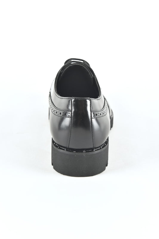 Black Wingtip Brogue Dress Shoes for Men back