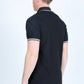 black zipper polo back platini