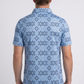 blue aztec geometric performance polo men platini back