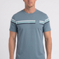 blue signature stripe detail tee men platini front