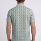 blue vertical geo diamond print polo men platini back
